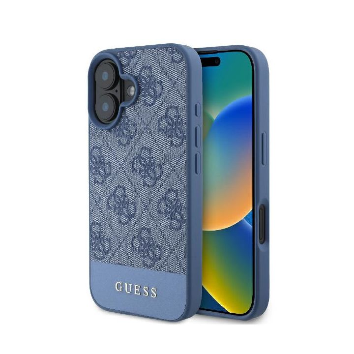 Guess GUHCP16SG4GLBL iPhone 16 niebieski/blue hardcase 4G Bottom Stripe na NearMe.pl