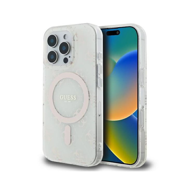 Guess GUHMP16XH4DTEH iPhone 16 Pro Max 6.9" biały/white hardcase IML 4G Background MagSafe na NearMe.pl
