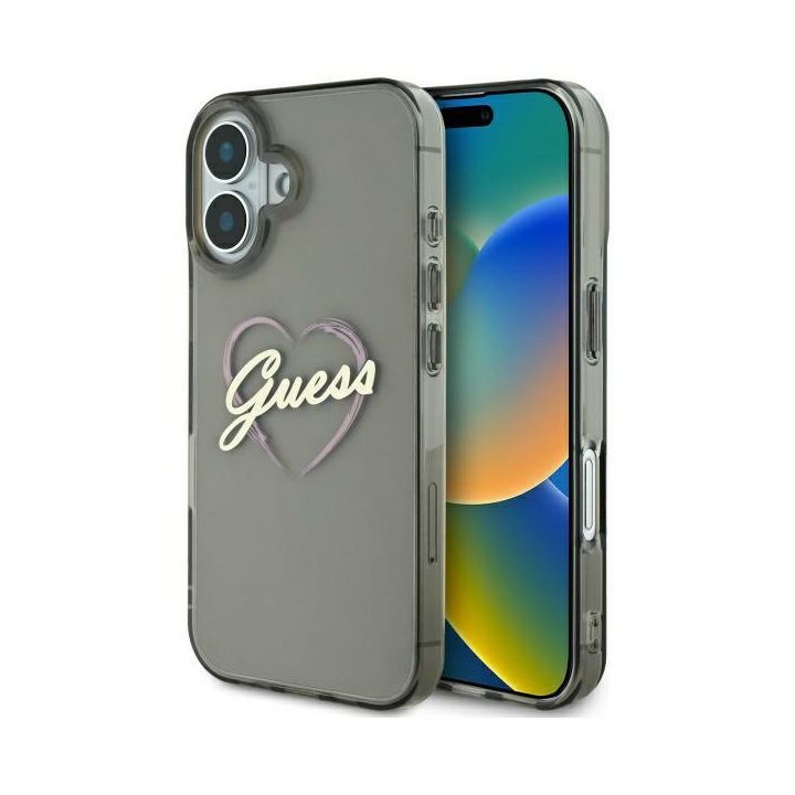 Guess GUHCP16MHCHGSPK iPhone 16 Plus 6.7" czarny/black hardcase IML Heart na NearMe.pl