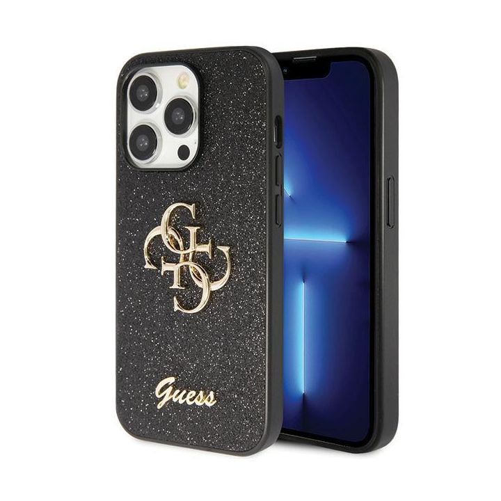 Guess GUHCP14XHG4SGK iPhone 14 Pro Max 6.7" czarny/black hardcase Glitter Script Big 4G na NearMe.pl