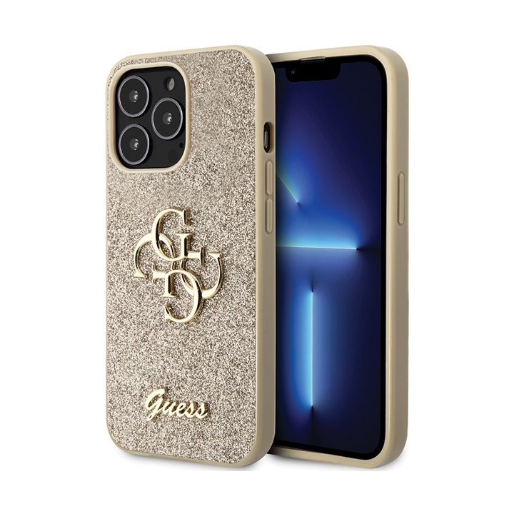 Guess GUHCP13XHG4SGD iPhone 13 Pro Max 6.7" złoty/gold hardcase Glitter Script Big 4G na NearMe.pl