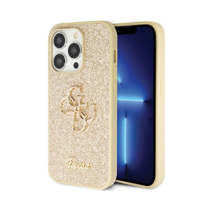Guess GUHCP14XHG4SGD iPhone 14 Pro Max 6.7" złoty/gold hardcase Glitter Script Big 4G na NearMe.pl