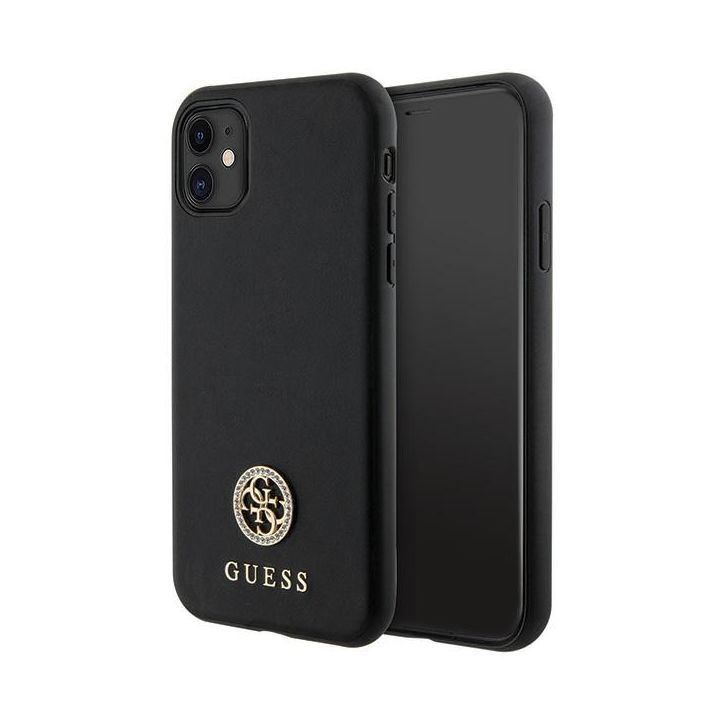 Guess GUHCN61PS4DGPK iPhone 11 / Xr 6.1" czarny/black hardcase Strass Metal Logo na NearMe.pl