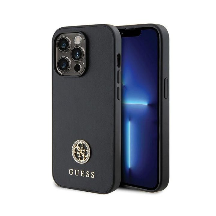 Guess GUHCP14XPS4DGPK iPhone 14 Pro Max 6.7" czarny/black hardcase Strass Metal Logo na NearMe.pl