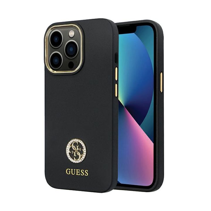 Guess GUHCP13LM4DGPK iPhone 13 Pro / 136.1" czarny/black hardcase Silicone Logo Strass 4G na NearMe.pl
