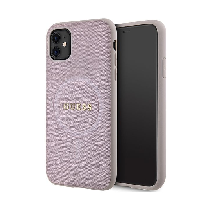 Guess GUHMN61PSAHMCP iPhone 11 / Xr 6.1" różowy/pink hardcase Saffiano MagSafe na NearMe.pl
