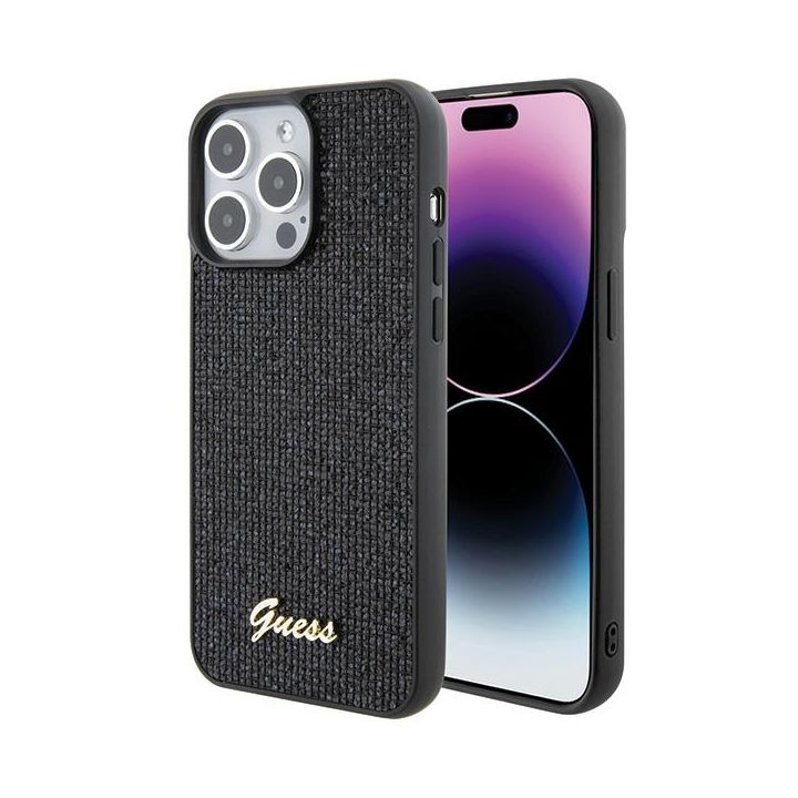 Guess GUHCP15XPMSDGSK iPhone 15 Pro Max 6.7" czarny/black hardcase Disco Metal Script na NearMe.pl