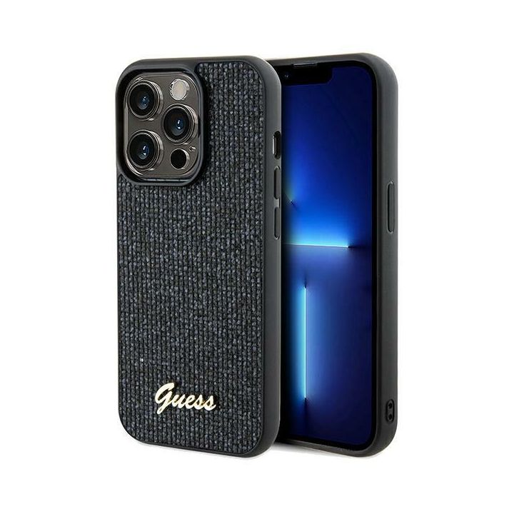 Guess GUHCP13LPMSDGSK iPhone 13 Pro / 13 6.1" czarny/black hardcase Disco Metal Script na NearMe.pl