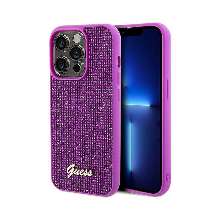 Guess GUHCP14LPMSDGSF iPhone 14 Pro 6.1" fuksja/fuschia hardcase Disco Metal Script na NearMe.pl