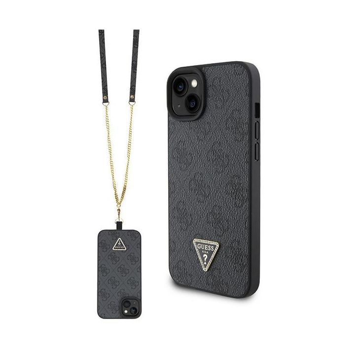 Guess GUHCP15MP4TDSCPK iPhone 15 Plus / 14 Plus 6.7" czarny/black hardcase Crossbody 4G Metal Logo na NearMe.pl