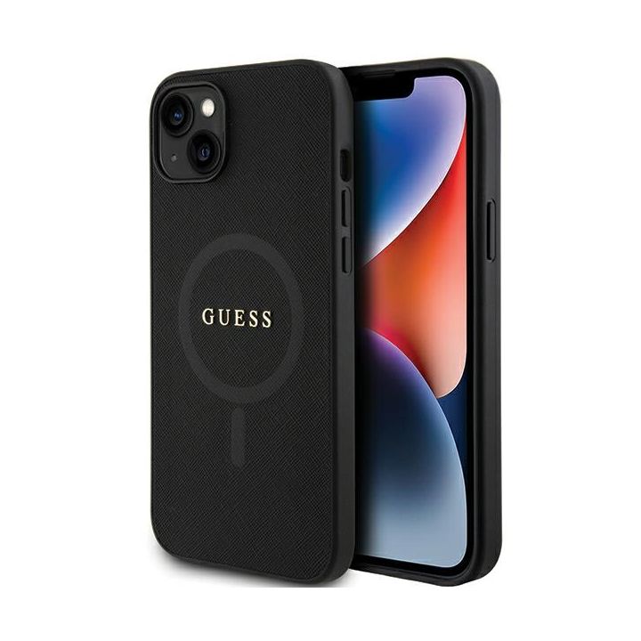 Guess GUHMP15MPSAHMCK iPhone 15 Plus / 14 Plus 6.7" czarny/black hardcase Saffiano MagSafe na NearMe.pl