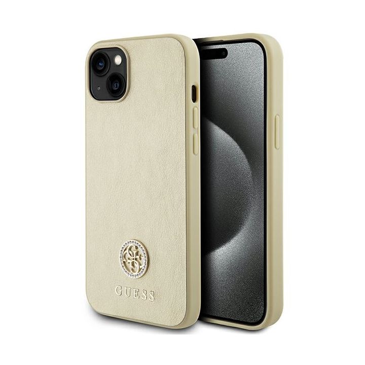 Guess GUHCP15MPS4DGPD iPhone 15 Plus / 14 Plus 6.7" złoty/gold hardcase Strass Metal Logo na NearMe.pl