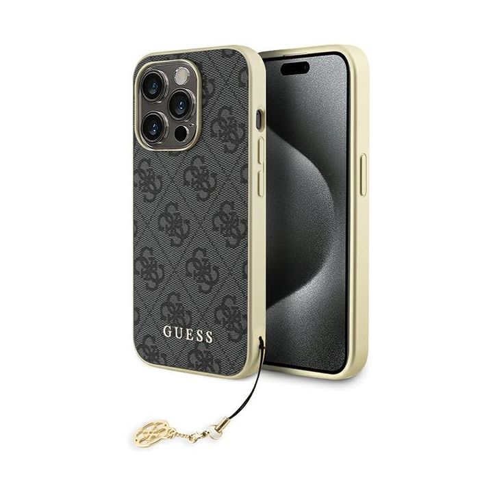 Guess GUHCP15LGF4GGR iPhone 15 Pro 6.1" szary/grey hardcase 4G Charms Collection na NearMe.pl