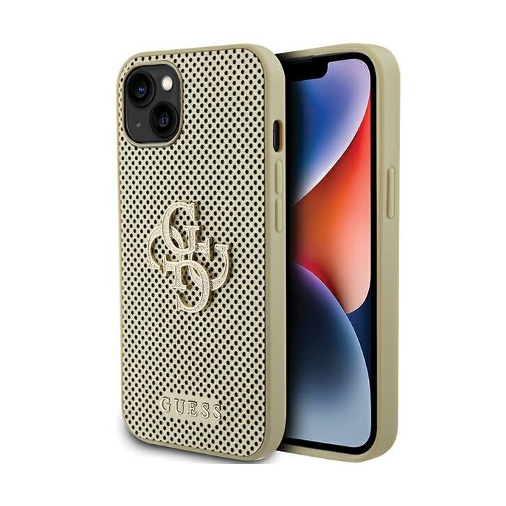 Guess GUHCP15SPSP4LGD iPhone 15 / 14 / 13 6.1" złoty/gold hardcase Perforated 4G Glitter na NearMe.pl