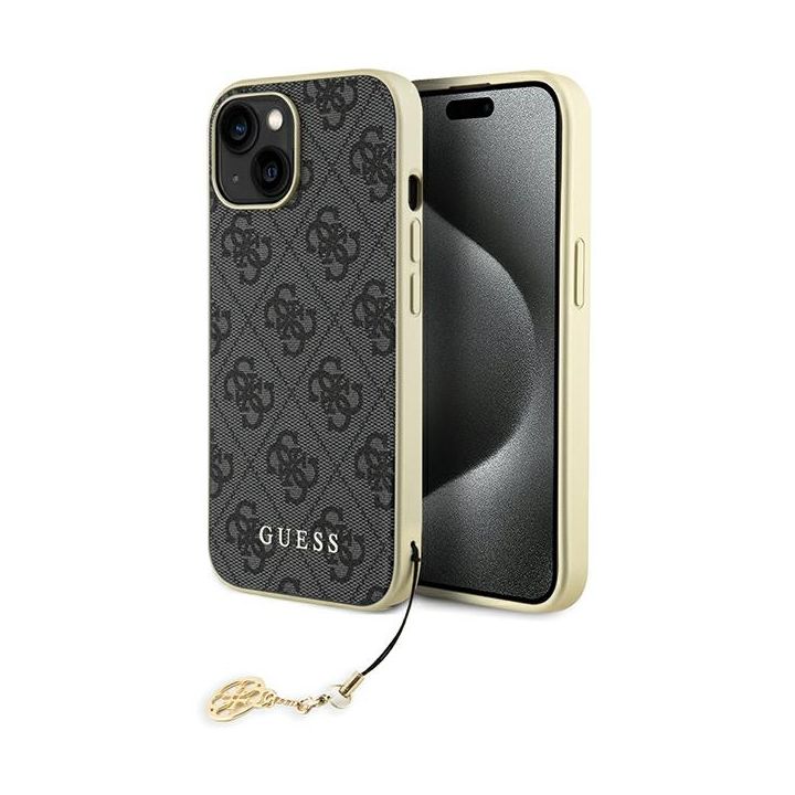 Guess GUHCP15SGF4GGR iPhone 15 / 14 / 13 6.1" szary/grey hardcase 4G Charms Collection na NearMe.pl