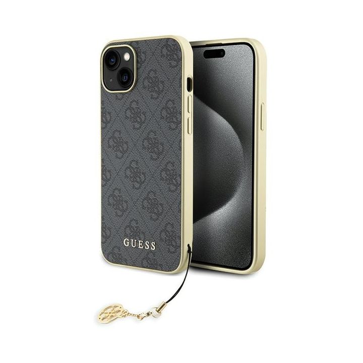 Guess GUHCP15MGF4GGR iPhone 15 Plus/ 14 Plus 6.7" szary/grey hardcase 4G Charms Collection na NearMe.pl