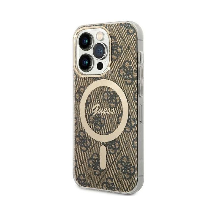 Guess GUHMP15LH4STW iPhone 15 Pro6.1" brązowy/brown hardcase IML 4G MagSafe na NearMe.pl