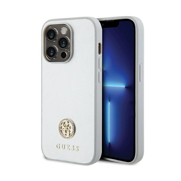 Guess GUHCP15XPS4DGPS iPhone 15 Pro Max 6.7" srebrny/silver hardcase Strass Metal Logo na NearMe.pl