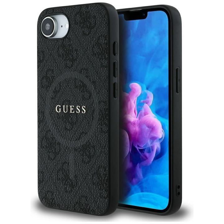 Etui Guess 4G Ring Classic Logo MagSafe  do iPhone 16e / 17e czarny na NearMe.pl