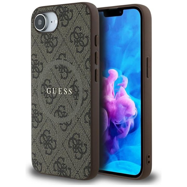 Etui Guess 4G Ring Classic Logo          MagSafedo iPhone 16e / 17e brązowy na NearMe.pl