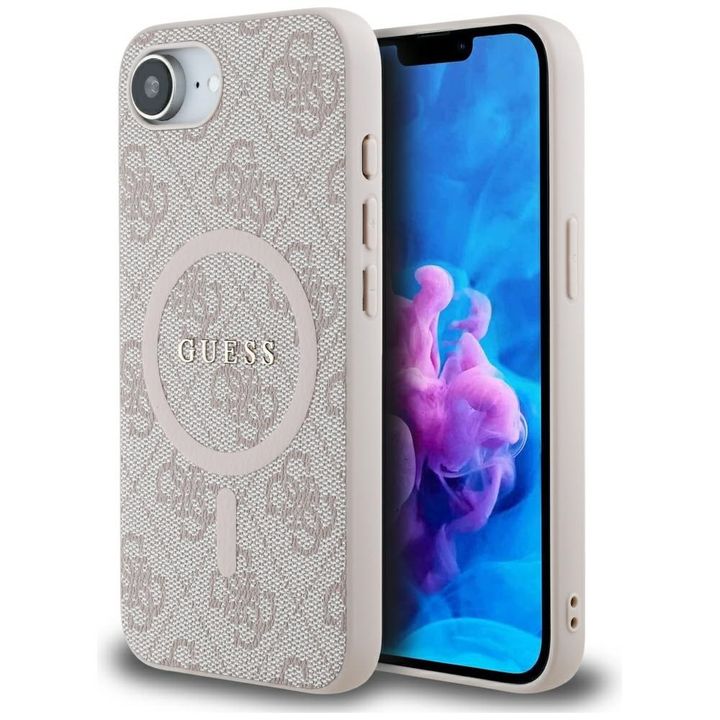 Etui Guess 4G Ring Classic Logo MagSafe  do iPhone 16e / 17e różowy na NearMe.pl