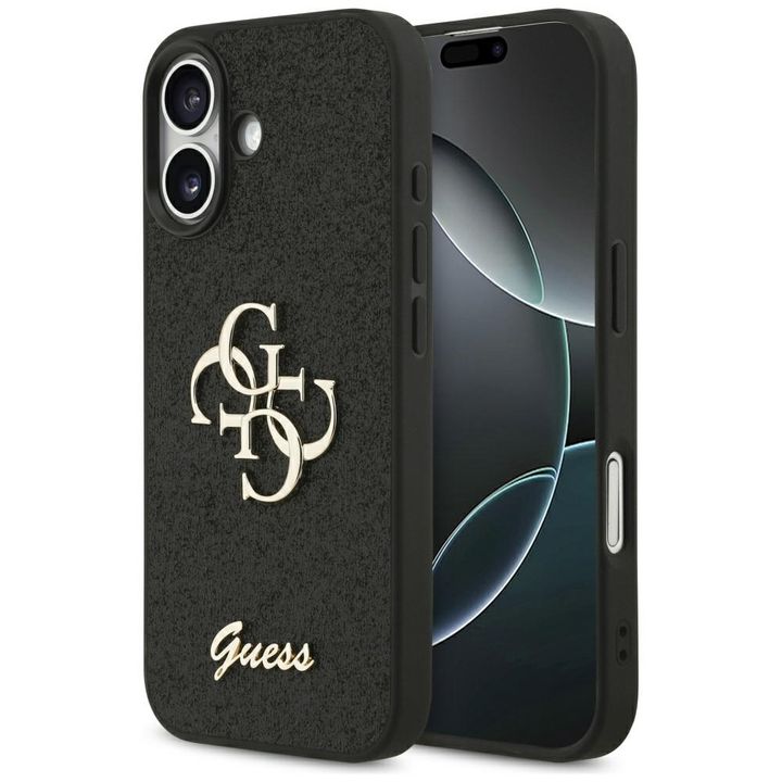 Etui Guess Fixed Glitter Big 4G do       iPhone 17 czarny na NearMe.pl