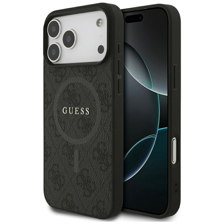 Etui Guess 4G Ring Classic Logo MagSafe  do iPhone 17 Pro Max czarny na NearMe.pl