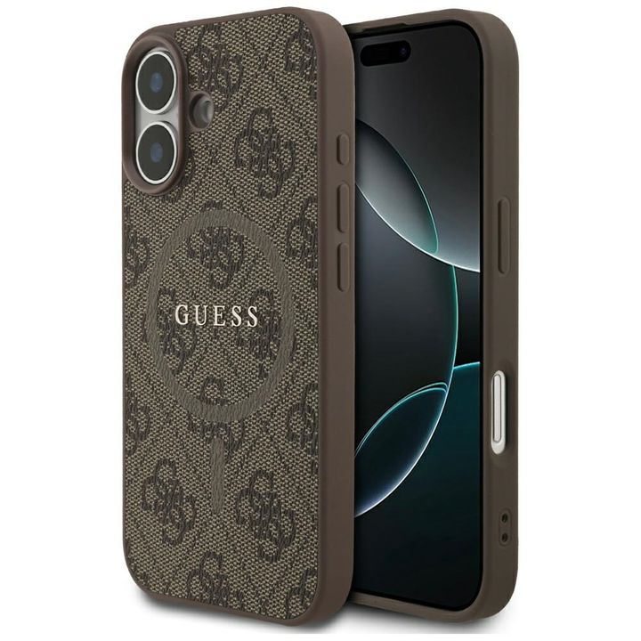Etui Guess 4G Ring Classic Logo MagSafe  do iPhone 17 brązowy na NearMe.pl