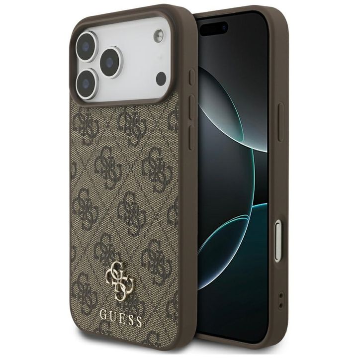 Etui Guess 4G Small Classic Logo MagSafe do iPhone 17 Pro Max brązowy na NearMe.pl