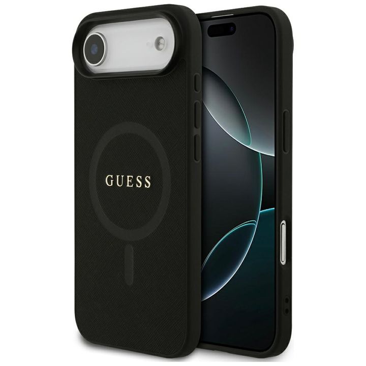 Etui Guess Saffiano Classic Logo MagSafe do iPhone Air czarny na NearMe.pl