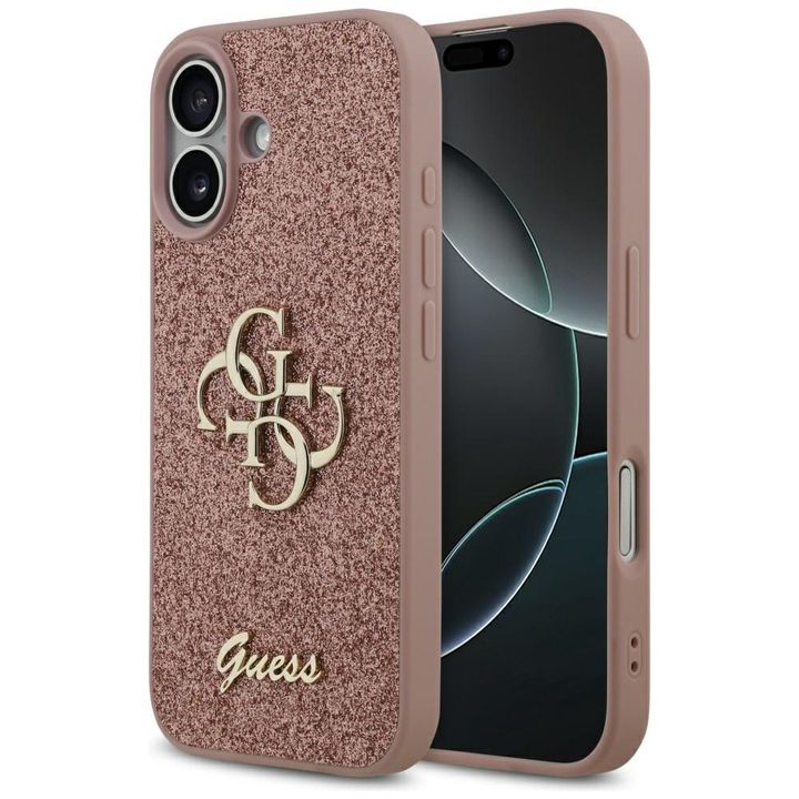 Etui Guess Fixed Glitter Big 4G do       iPhone 17 różowy na NearMe.pl