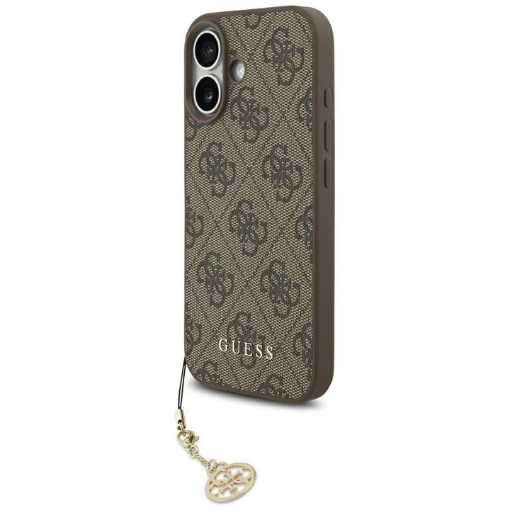 Etui Guess 4G Charms Collection MagSafe  do iPhone 17 brązowy na NearMe.pl