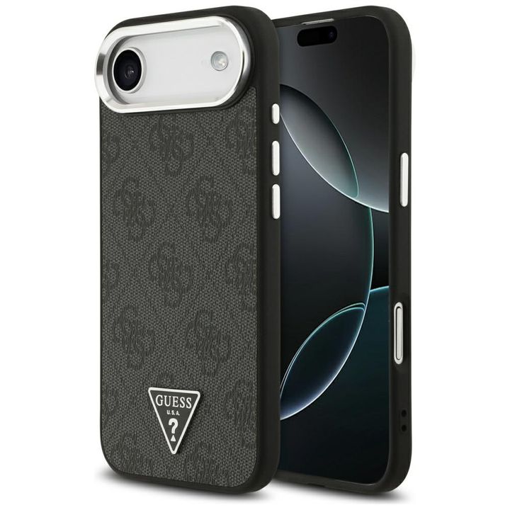 Etui Guess 4G Triangle Logo MagSafe do   iPhone Air czarny srebrny na NearMe.pl