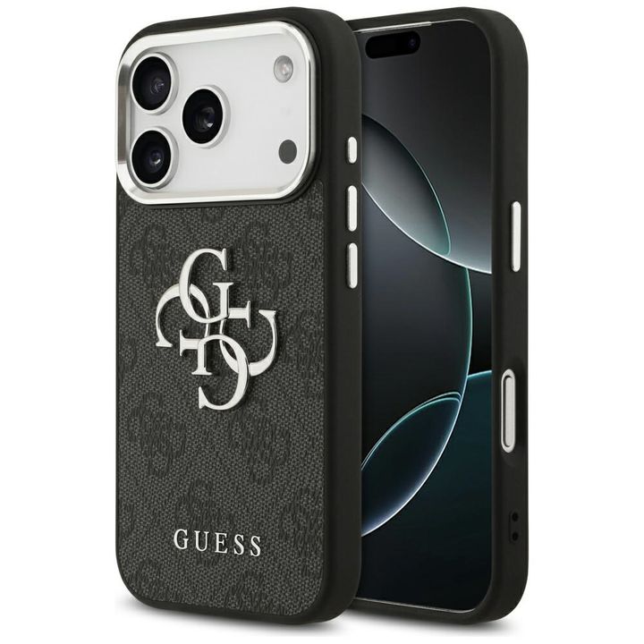 Etui Guess 4G Big 4G Classic Logo do     iPhone 17 Pro czarny  srebrny na NearMe.pl