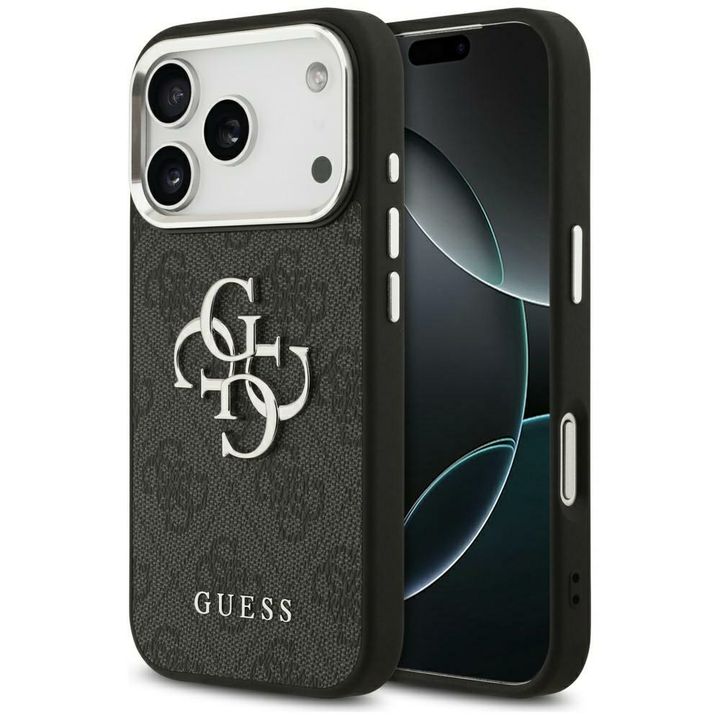 Etui Guess 4G Big 4G Classic Logo do iPhone 17 Pro Max czarny srebrny na NearMe.pl
