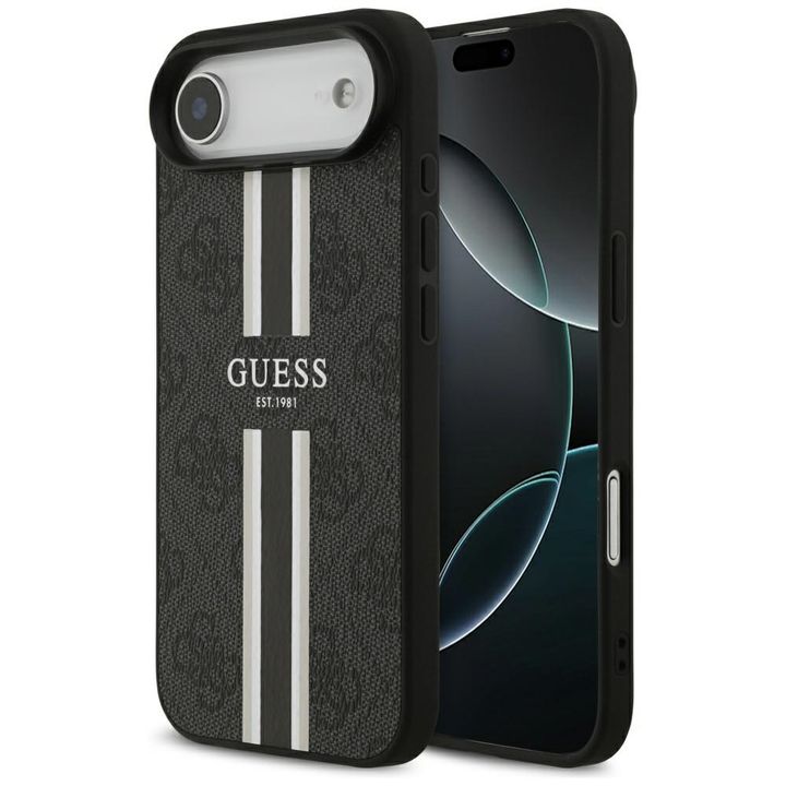 Etui Guess 4G Printed Stripes MagSafe do iPhone Air czarny na NearMe.pl