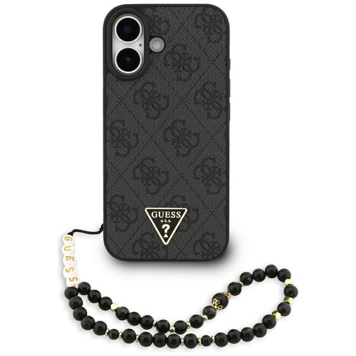 Etui Guess 4G Strap Triangle Logo        MagSafe do iPhone 17 czarny na NearMe.pl