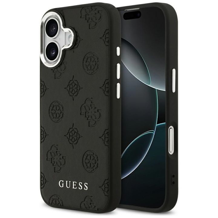 Etui Guess Peony Hot Stamp Script        MagSafe do iPhone 17 czarny na NearMe.pl
