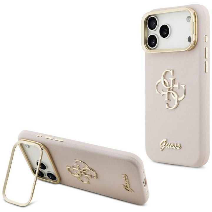 Etui Guess Grained Big 4G & Stand Camera do iPhone 17 Pro Max różowy na NearMe.pl