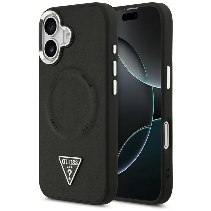Etui Guess Triangle Logo MagSafe do      iPhone 17 czarny na NearMe.pl