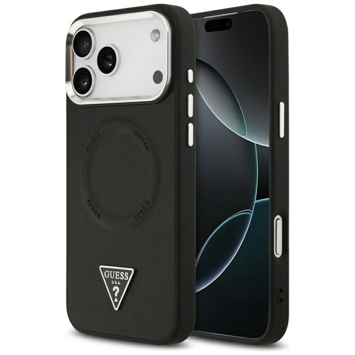 Etui Guess Triangle Logo MagSafe do      iPhone 17 Pro Max czarny na NearMe.pl