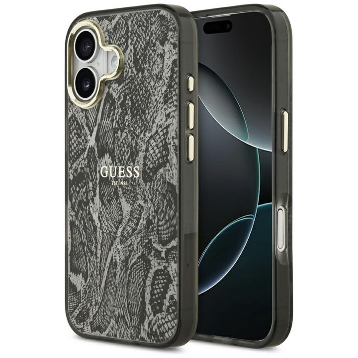 Etui Guess Python Pattern MagSafe do     iPhone 17 czarny na NearMe.pl