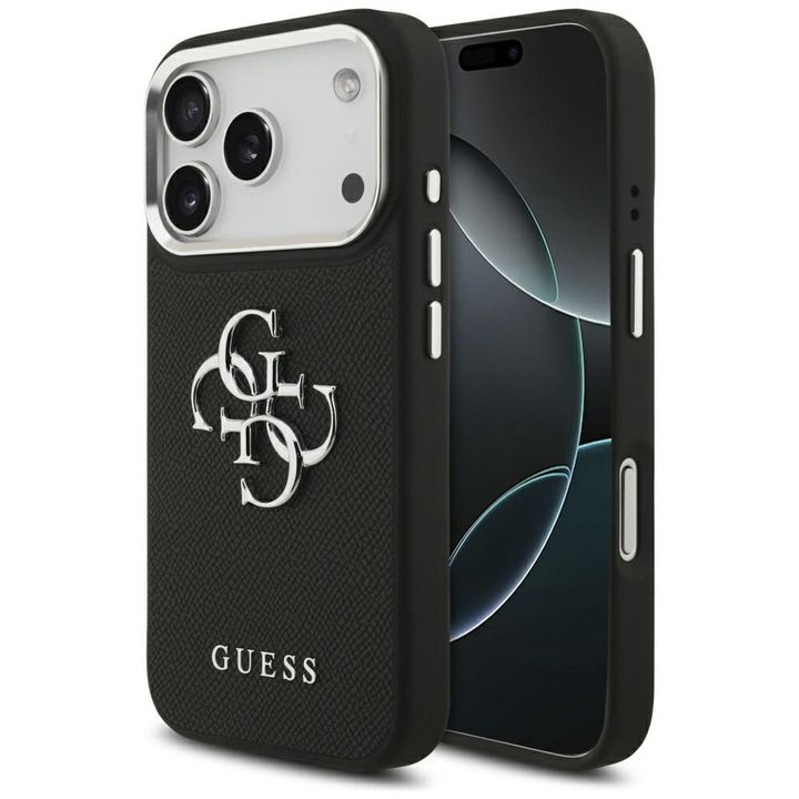 Etui Guess Grained Big 4G Classic Logo   do iPhone 17 Pro czarny na NearMe.pl