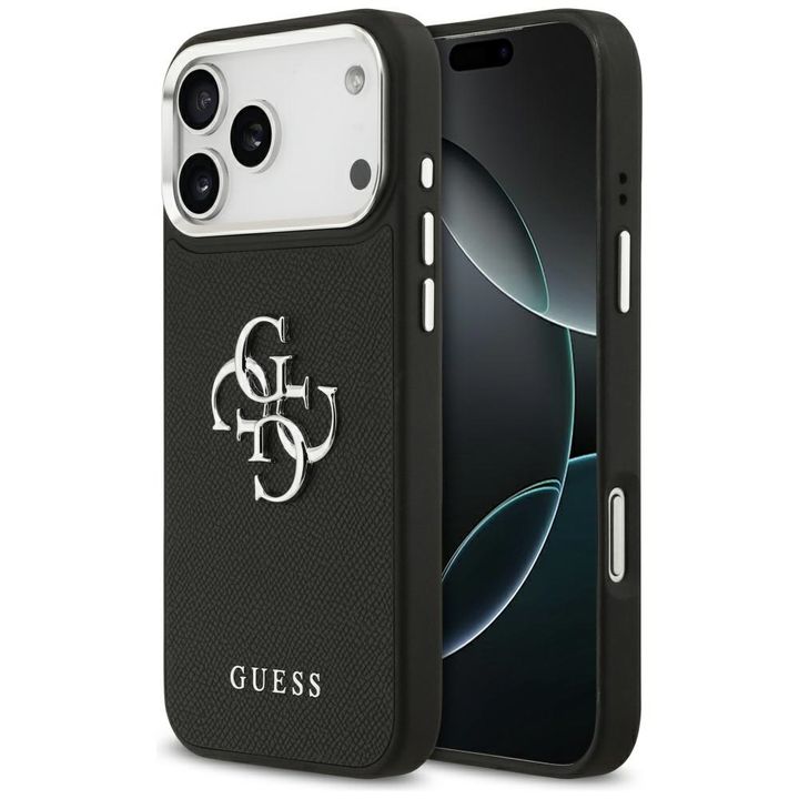 Etui Guess Grained Big 4G Classic Logo   do iPhone 17 Pro Max czarny na NearMe.pl
