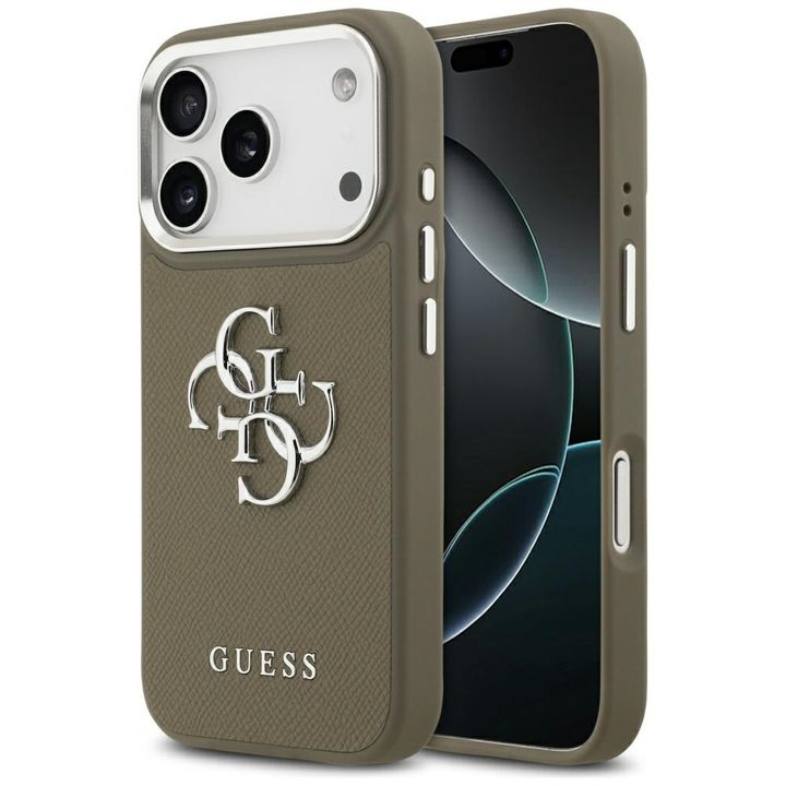 Etui Guess Grained Big 4G Classic Logodo iPhone 17 Pro brązowy na NearMe.pl