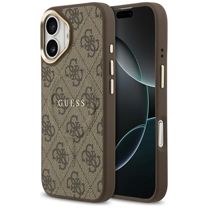 Etui Guess 4G PU Classic Logo MagSafe do iPhone 17 brązowy na NearMe.pl