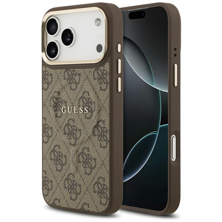 Etui Guess 4G PU Classic Logo MagSafe do iPhone 17 Pro Max brązowy na NearMe.pl