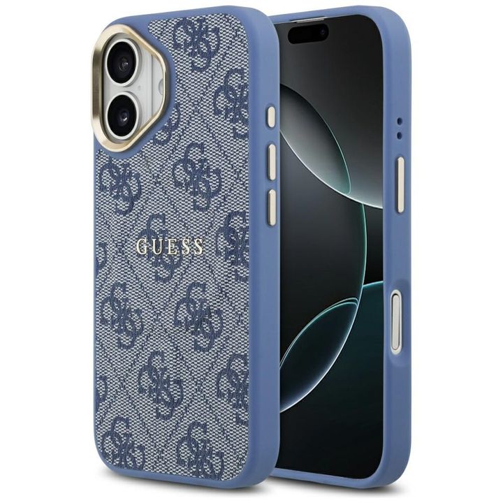 Etui Guess 4G PU Classic Logo MagSafe do iPhone 17 niebieski na NearMe.pl