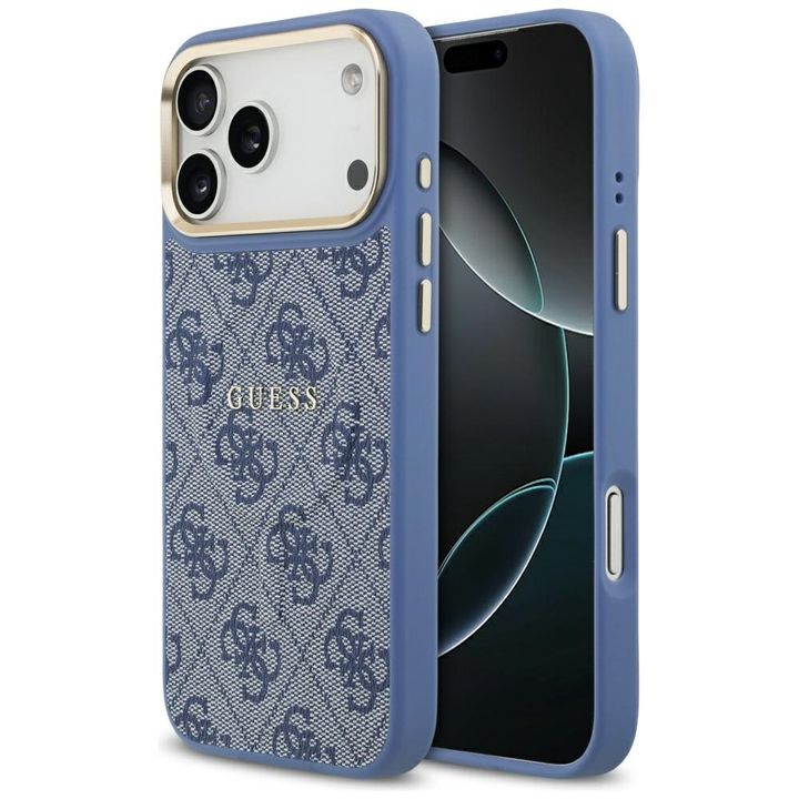 Etui Guess 4G PU Classic Logo MagSafe do iPhone 17 Pro Max niebieski na NearMe.pl