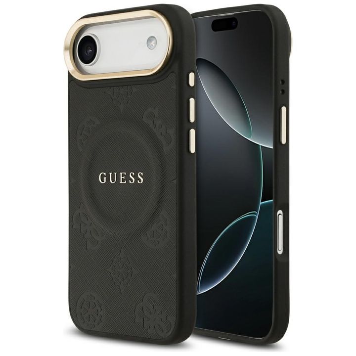 Etui Guess Peony Hot Stamp MagSafe do    iPhone Air czarny na NearMe.pl